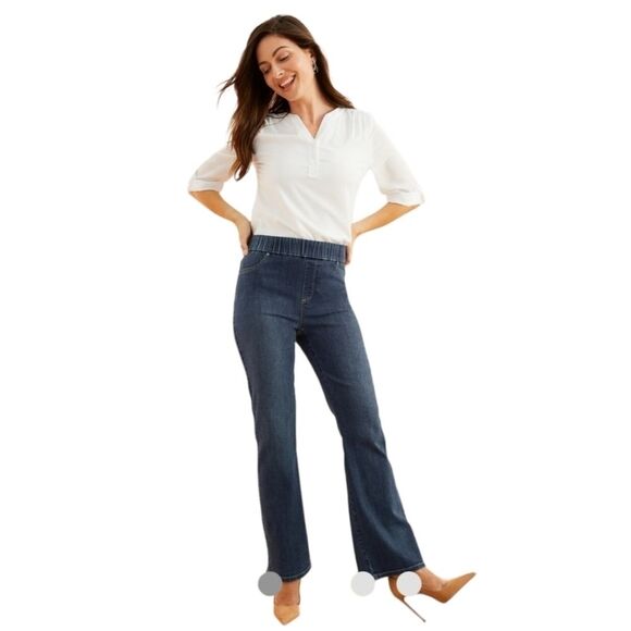 Chico's Pull On Bootcut Jeans Jeggings size 2/Large (12) - Picture 1 of 6